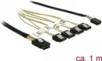 DeLOCK 85682 Mini SAS SFF-8087 į 4x SATA kabelis su sideband, 1 m