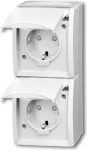 Busch Jaeger 20-02 EBW-54 Ki&scaron;tukinis lizdas CEE 7/3 baltas (2084-0-0722)