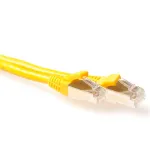 ACT geltonas 1,5 m SFTP CAT6A patch kabelis su apsauga nuo užsikabinimo ir RJ45 jungtimis