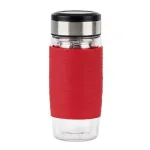 emsa TEA MUG termo puodelis su 2-in-1 filtru, 420 ml, raudonas