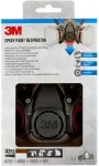 3M 6002PRO daugkartinis respiratorius pusveidė FFP3