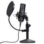 Studijinis mikrofonas TRUST GXT 269 Emita II &ndash; USB laidinis, metalinis korpusas, stalinis stovas, juodas (42&times;162&times;42 mm)