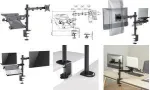 LogiLink BP0175 plieninė monitoriaus atrama su laikikliu ne&scaron;iojamam kompiuteriui, 17-32 col. ekranams iki 9 kg, juoda