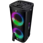 Ne&scaron;iojamas garsiakalbis SVEN PS-930, juodas, galia 2x75W (RMS), TWS, Bluetooth, FM, USB, microSD, LED ekranas, ličio baterija