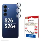Apsauginis stiklas fotoaparatų lę&scaron;iams, Samsung Galaxy S26 / S26+, e.v.i., grūdintas 10H, DLC, vienas žiedas, greitas montavimas, permatomas