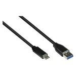 Alcasa jungiamasis kabelis USB 3.0 - 2 m - USB A - USB C - USB 3.2 Gen 1 (3.1 Gen 1) - 5000 Mbit/s - Juodas (GC-M0128)