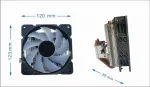 Oro au&scaron;intuvas Gembird CPU-HURACAN-ARGB-X140 12 cm Juoda Balta 800-1600 RPM