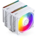 CPU au&scaron;intuvas Jonsbo CB80 dviejų bok&scaron;tų su 2&times;120mm PWM ARGB ventiliatoriais &mdash; baltas