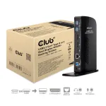 CLUB3D USB3.2 Gen1 Type A arba C dviejų ekranų 4K60Hz dokavimo stotelė DisplayLink&reg; sertifikuota