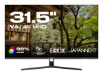 JAPANNEXT 4K UHD monitorius 80 cm (31,5 inch) 3840x2160 pikselių, VA skydelis, 5 ms, 60 Hz, AMD FreeSync, HDMI, DisplayPort (JN-V315UHDR)