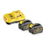 DeWalt DCB118T2-QW XR FLEXVOLT starto rinkinys su 2 akumuliatoriais 54 V 2 Ah ir įkrovikliu
