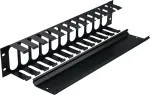 Rockstable 2U 19 colių kabelių valdymo panelė - juoda - SPCC plienas - 483 mm (RS19-002)