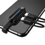 USAMS Lightning Dual Adapter su LED &scaron;viesos indikatoriumi SJ357 juodas