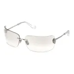 Philipp Plein Women's Sunglasses SPP027V95579X - Oversized Black Frame, Grey Lenses, UV400 Protection