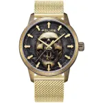 POLICE vyrų laikrodis Blaze Collection PEWJG0005504, 44 mm nerūdijančio plieno korpusas, juodas odinis dirželis, analoginis kvarcinis