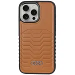 Audi Synthetic Leather MagSafe Hard Case, skirta Apple iPhone 15 Pro Max 6,7 inch (Brown)