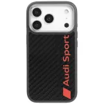 Audi R8 Carbon Fiber MagSafe Dėklas, skirtas Apple iPhone 17 Pro, Juodas
