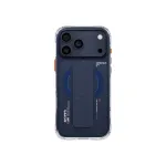 SKINARMA Haxa dėklas su Mag-Charge magnetiniu žiedu ir laikikliu-stoveliu, skirtas Apple iPhone 17 Pro, tamsiai mėlynos spalvos (SK-IP17PRO-HAXA-BLU)
