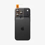 Spigen Optik Pro GLAS.TR EZ Fit Camera Protector 2-Pack - Apsauginis stiklas fotoaparato objektyvams, skirtas iPhone 16 Pro / 16 Pro Max / 17 Pro / 17 Pro Max (oranžinis)
