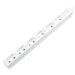 Prailginimo laidas LogiLink LPS231 1,5 m 6 AC lizdų vidaus patalpoms baltas