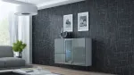 Cama Komoda VIGO 90/120/38 baltas/pilkas blizgus