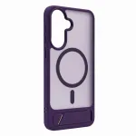 Evelatus Samsung Galaxy A57 guminis dėklas su MagSafe ir atrama, violetinis