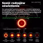 ROCKBROS RL1F ROAD TO SKY intelektinis galinis žibintas - juodas