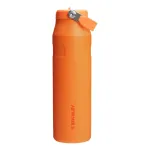 STANLEY IceFlow Bottle Flip Straw 2.0 1,06L oranžinė - sandarus flip straw dangtelis, dvigubos sienelės vakuuminė izoliacija, nerūdijančio plieno termosas