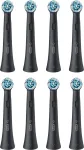 Oral-B iO Ultimate Clean keičiamos &scaron;epetėlių galvutės &mdash; 8 vnt. rinkinys, juodos, efektyviam apna&scaron;ų &scaron;alinimui