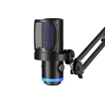 BOYA CastMic G40Bz žaidimų mikrofonas su strėle, laidinis USB-C - juodas