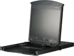 ATEN KL1508AiM CH 8 prievadų 17 colių LCD Cat5e/6 KVM over IP komutatorius (dviejų bėgių, &scaron;veicari&scaron;ka klaviatūra)