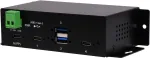 EXSYS EX-1274HMV 4 prievadų USB 3.2 Gen 2 pramoninis &scaron;akotuvas su 2x USB-A ir 2x USB-C, metalinis, DIN-bėgio/sieninis/stelažo tvirtinimas