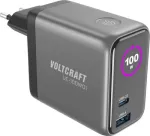 VOLTCRAFT UC-100W01 GaN USB sieninis įkroviklis 100W USB-C PD + USB-A juodas VC-17776055