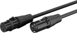WENTRONIC Goobay XLR mikrofono kabelis, 1 m, juodas, vyri&scaron;kas į moteri&scaron;ką 80028