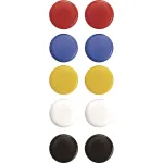 Magnetoplan Signal Magnets 20 mm, 10 vnt., įvairių spalvų (raudona, mėlyna, geltona, žalia, balta) 16662