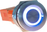 JOY-IT Button22T-01 momentinis mygtukas su raudonu/mėlynu LED ap&scaron;vietimu, 22 mm, IP68, IK10
