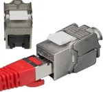 IT-BUDGET RJ45 Business Keystone Modulis Cat.6A Ekranuotas, Montuojamas be Įrankių, Mažo Dydžio su Dulkių Apsauga, PoE+ (90ITBKM6ASS)