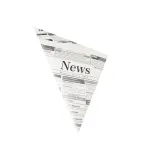 PAPSTAR smailėjantis kūgio formos mai&scaron;elis Newsprint, 270 x 190 x 190 mm, pergamento pakaitalas, 40 g/m&sup2;, 125 g talpa, 1 vnt. 86053