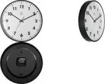 NEXTIME STIL kvarcinis sieninis laikrodis 400 mm baltas ciferblatas juodos rodyklės 7317-V2