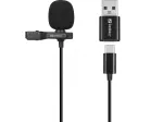 Sandberg Streamer USB segtuvinis mikrofonas, lavalier tipo, -38 dB, 50-18000 Hz, 16 bit, 48 kHz, 84 dB