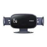 Baseus LightChaser BS-CM029 15 W belaidžio įkrovimo automobilinis telefono laikiklis ant ventiliacijos grotelių, juodas