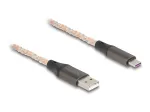DeLOCK USB 2.0 laidas Type-A į USB Type-C RGB 1 m