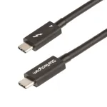 StarTech.com 1,6 pėdų Thunderbolt 4 laidas &ndash; 40 Gbps &ndash; 100 W PD &ndash; 4K/8K vaizdas &ndash; Intel sertifikuotas Thunderbolt laidas &ndash; suderinamas su USB 4 / Thunderbolt 3 / USB 3.2 / USB Type-C / DisplayPort