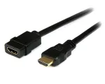 StarTech.com HDEXT2M 2 m High Speed HDMI jungties ilgintuvas, HDMI ki&scaron;tukas&ndash;lizdas, Ultra HD 4K x 2K, 10,2 Gbit/s, 28 AWG, ekranuotas, paauksuotas, juodas