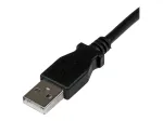 StarTech.com USBAB2MR USB 2.0 A&ndash;B kabelis su kampiniu B ki&scaron;tuku, ki&scaron;tukas/ki&scaron;tukas, 2 m, juodas