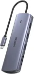USB-C kelių prievadų adapteris Unitek D1113A &mdash; HDMI, VGA, kortelių skaitytuvas, PD 100W