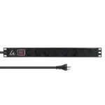 Lanview LVR-3MDK-SW-DK6 19 colių stovo maitinimo juosta, 1U, 13 A, su įjungimo/i&scaron;jungimo jungikliu