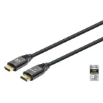 HDMI kabelis su Ethernet Manhattan 8K@60Hz 2m pintas Ki&scaron;tukas-Ki&scaron;tukas Juodas