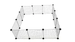 &Scaron;unų voljeras c&c Modular 145&times;75&times;37 cm &ndash; vidaus / lauko narvas, modulinė konstrukcija, juoda
