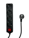 Microconnect MC-GRU0045BS ilgintuvas 5 m 4 ki&scaron;tukiniai lizdai Juoda